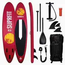 Decathlon Opblaasbare SUP-board set - Touring Stand Up Paddle 10'8 Halia Rood aanbieding