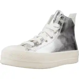 Decathlon Sneakers Converse Model Chuck Taylor All Star Lift Platform Metallic Kleur Zilve aanbieding