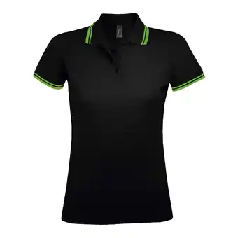Decathlon Dames Pasadena Poloshirt (Zwart/Kalk) aanbieding