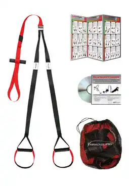 Decathlon Originele Sling Trainer met Deuranker, Handleiding en Oefenposter - Rood aanbieding