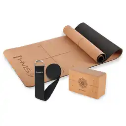 Decathlon YOGA SET HMS KURK MAT TPE YM11 + DOBBELSTENEN KJ02 + BAND SJ02 aanbieding
