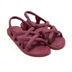 Decathlon Strand sandalen voor dames Brasileras Bordeau met rubberen zool aanbieding