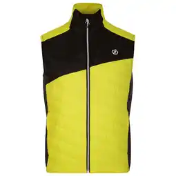 Decathlon Heren Touring Gewatteerd Lichtgewicht Gilet (Neon Spring/Zwart) aanbieding