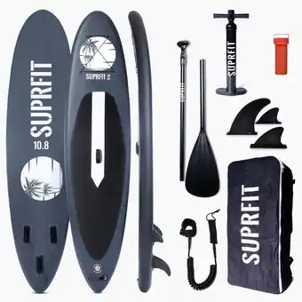Decathlon Opblaasbare SUP-board set - Touring Stand Up Paddle 10'8 Halia Grijs aanbieding