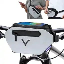 Decathlon Stuurtas Fietstas voor stuur & heuptas Waterdicht & reflecterend 4L aanbieding