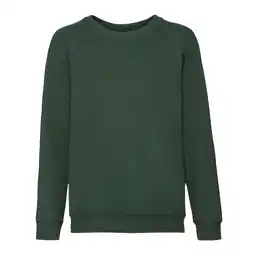 Decathlon Klassiek Raglan Sweatshirt voor kinderen/Kinderen (Fles groen) aanbieding