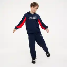 Decathlon Trainingspak met rits voor kinderen blauw en rood aanbieding