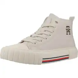 Decathlon Boots Tommy Hilfiger Model High Top Lace-up Sneaker Kleur Wit aanbieding