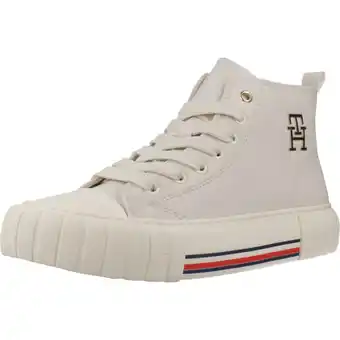 Decathlon Boots Tommy Hilfiger Model High Top Lace-up Sneaker Kleur Wit aanbieding