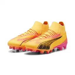 Decathlon ULTRA PRO FG/AG voetbalschoenen PUMA Sun Stream Black Sunset Glow Orange Pink aanbieding