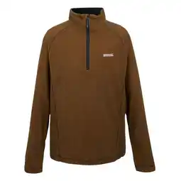 Decathlon Great Outdoors Heren Montes Fleece Sweater met Trechter Nek (Vos/Zwart) aanbieding