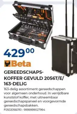 Meno Beta gereedschapskoffer gevuld 2056t/e/ aanbieding