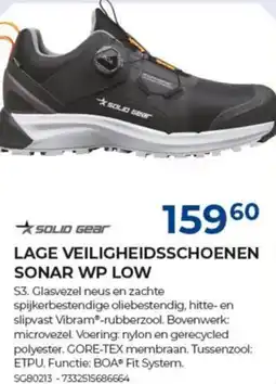 Meno Solid gear lage veiligheidsschoenen sonar wp low aanbieding