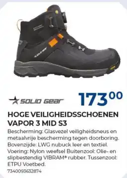 Meno Solid gear hoge veiligheidsschoenen vapor 3 mid s3 aanbieding