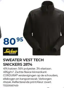 Meno Snickers sweater vest tech snickers 2874 aanbieding