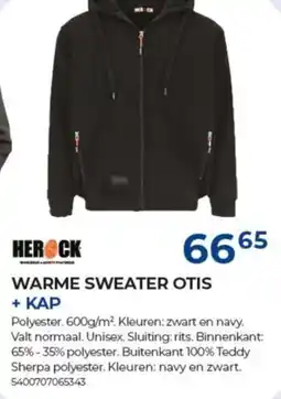 Meno Herock warme sweater otis + kap aanbieding