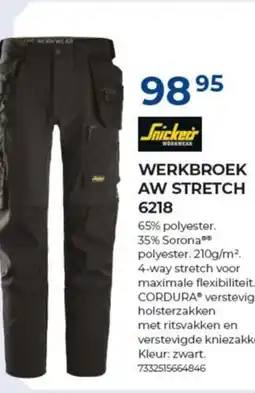 Meno Snickers werkbroek aw stretch 6218 aanbieding
