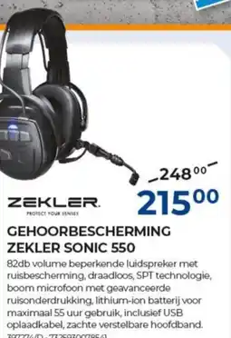 Meno Zekler gehoorbescherming zekler sonic 550 aanbieding