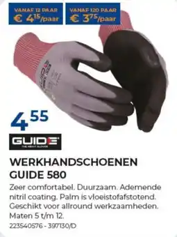 Meno Werkhandschoenen guide 580 aanbieding