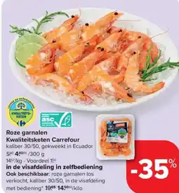 Carrefour Market Roze garnalen Kwaliteitsketen Carrefour aanbieding