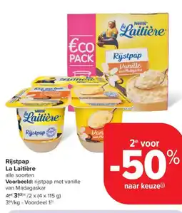 Carrefour Market La Laitière Rijstpap aanbieding