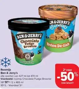 Carrefour Market Ben & Jerry's Roomijs aanbieding