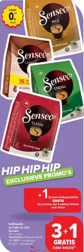 Carrefour Market Senseo Koffiepads en Café au Lait aanbieding