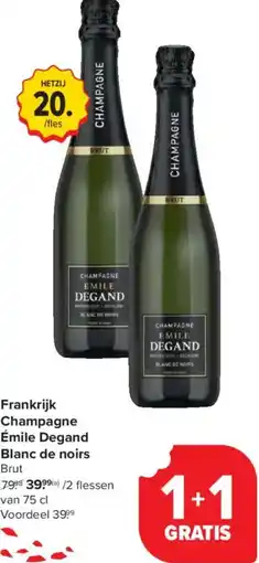 Carrefour Market Champagne Émile Degand Blanc de noirs aanbieding