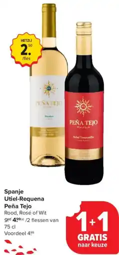 Carrefour Market Utiel-Requena Peña Tejo Rood, Rosé of Wit aanbieding