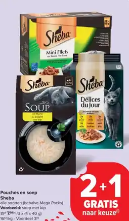 Carrefour Market Sheba Pouches en soep aanbieding