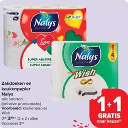 Carrefour Market Nalys Zakdoeken en keukenpapier aanbieding