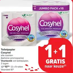 Carrefour Market Cosynel Toiletpapier aanbieding