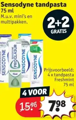 Kruidvat Sensodyne tandpasta aanbieding