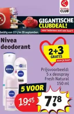 Kruidvat Nivea deodorant aanbieding