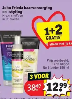 Kruidvat John Frieda haarverzorging en -styling aanbieding