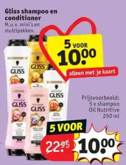 Kruidvat Gliss shampoo en conditioner aanbieding