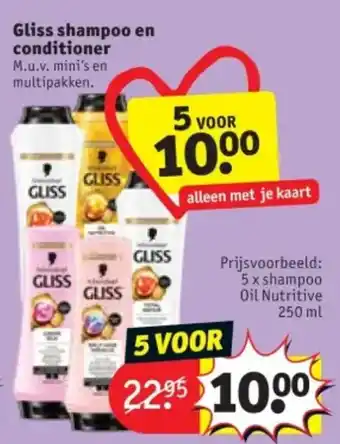 Kruidvat Gliss shampoo en conditioner aanbieding