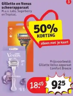 Kruidvat Gillette en Venus scheerapparaat aanbieding