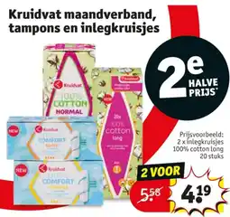 Kruidvat Kruidvat maandverband, tampons en inlegkruisjes aanbieding