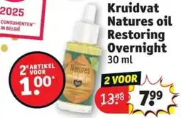 Kruidvat Kruidvat Natures oil Restoring Overnight aanbieding
