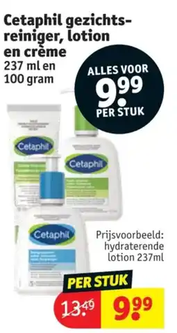 Kruidvat Cetaphil gezichtsreiniger, lotion en crème aanbieding