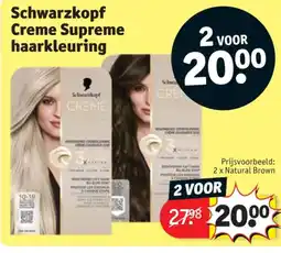 Kruidvat Schwarzkopf Creme Supreme haarkleuring aanbieding