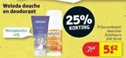 Kruidvat Weleda douche en deodorant aanbieding