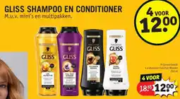 Kruidvat Gliss shampoo en conditioner aanbieding