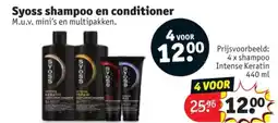 Kruidvat Syoss shampoo en conditioner aanbieding
