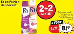 Kruidvat Fa en Fa Men deodorant aanbieding