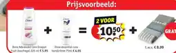 Kruidvat Dove Advanced Care Dragon Fruit douchegel + Dove essential care handcrème aanbieding