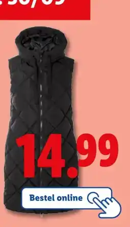 Lidl esmaraⓇ Lange body- warmer, met kap aanbieding