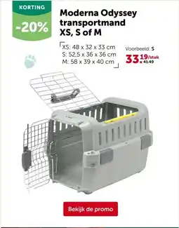 AVEVE Moderna Odyssey transportmand XS, S of M aanbieding