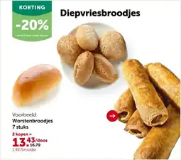 AVEVE Worstenbroodjes 7 stuks aanbieding